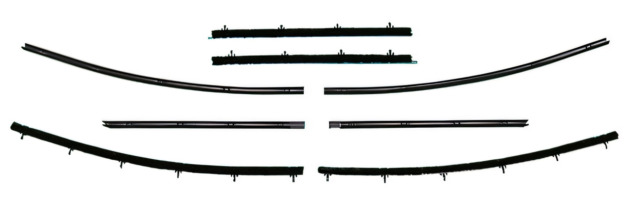 Window Sweeps Felt Kit for Chevrolet Chevelle 1968 Station Wagon OEM Quality Set of 8 Pieces