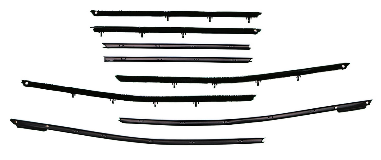 Window Sweeps Felt Kit Belt Line Weatherstrip for 1968 Chevy Chevelle Hardtop - Authentic 8 Piece Set - Made in the USA