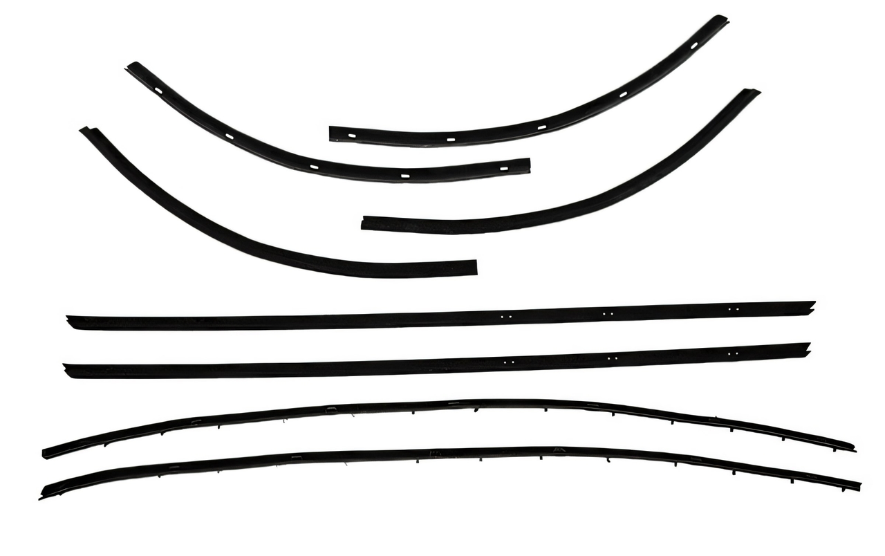 Window Sweeps Felt Kit for Ford Fairlane 1968-69, OEM Quality Weatherstrip Set - Inner & Outer Seals, 8 Pieces