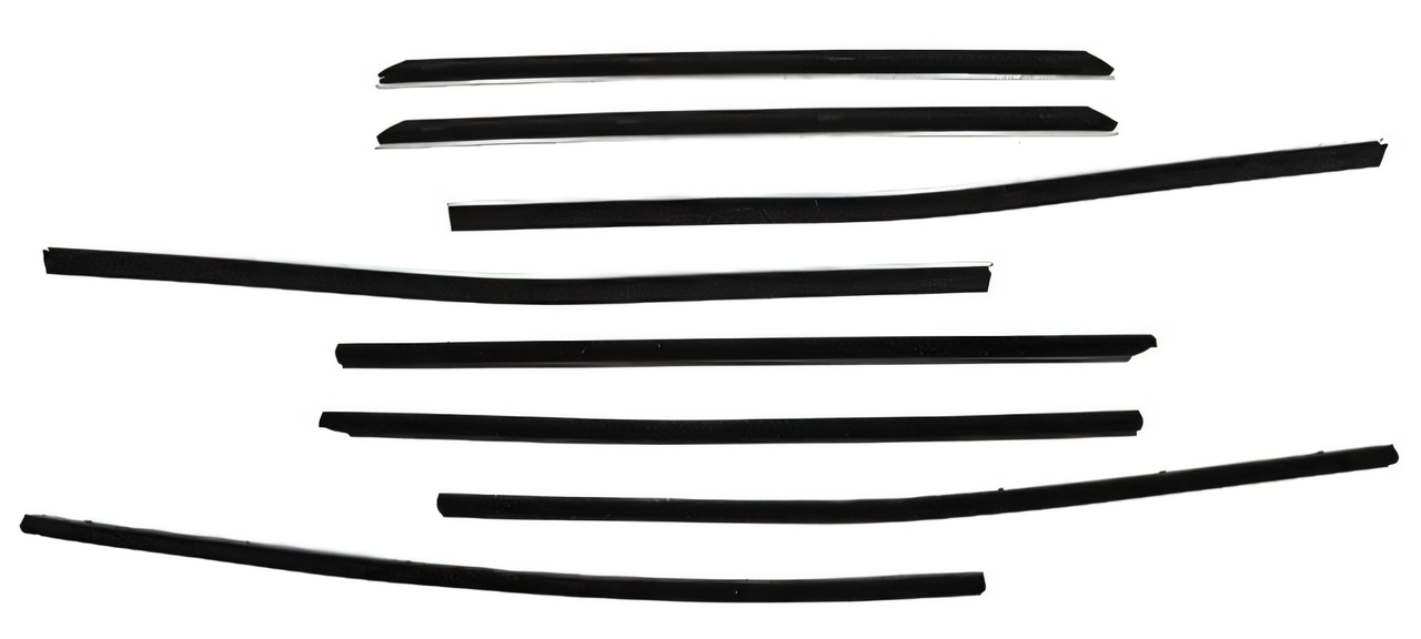 Window Sweeps Felt Kit Belt Line Weatherstrip for 1970-1971 Ford Torino Hardtop - OEM Quality, 8 Pieces, Made in USA