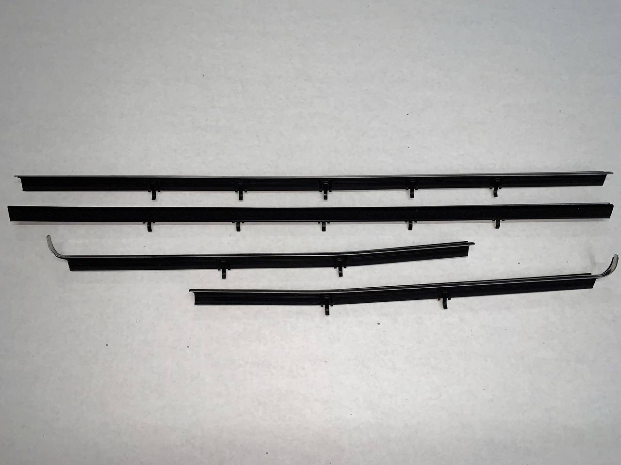 1966-67 Chevrolet Chevelle Window Sweeps Felt Kit Weatherstrip Replacement for 2 Door Hardtop - Front, Rear, Left, Right