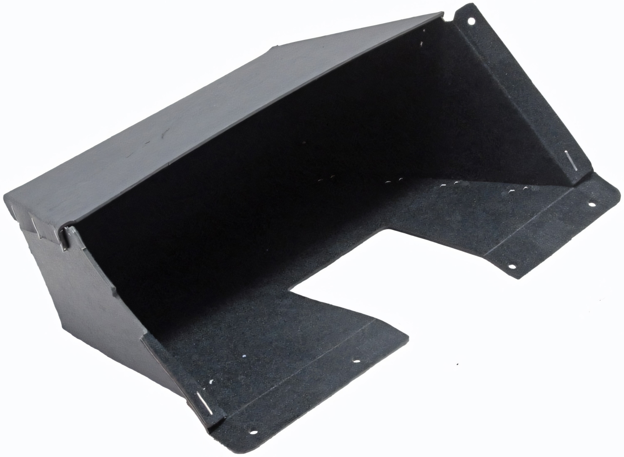 Glove Box Liner Insert for 1970-1981 Pontiac Firebird Coupe Right Front Black, replacement part for classic car glove box.
