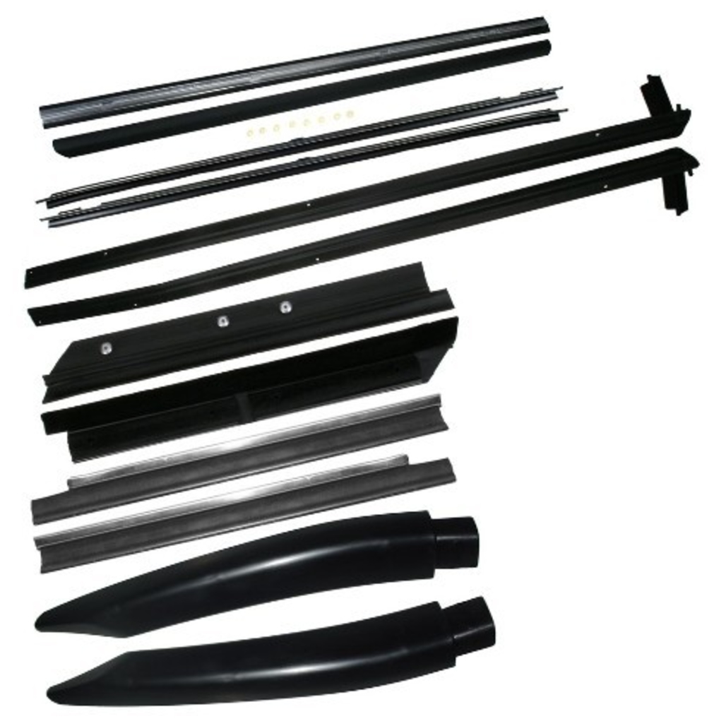 Window Sweeps Felt Kit Belt Line Weatherstrip for 1989-1993 Ford Mustang Convertible - 12 Piece Set - Made in USA