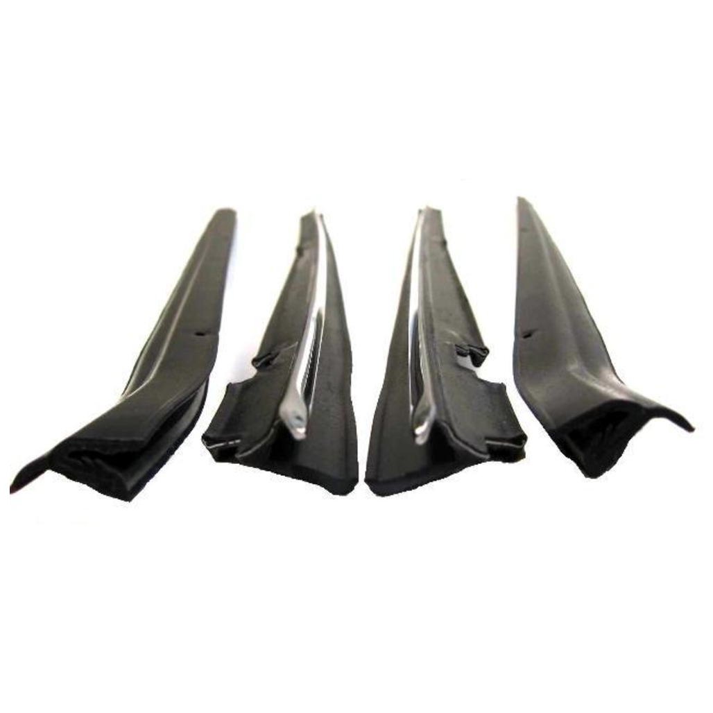 Window Sweeps Felt Kit Belt Line Weatherstrip for 1987-1993 Ford Mustang Sedan - 4 Piece Set - OEM Quality Reproduction