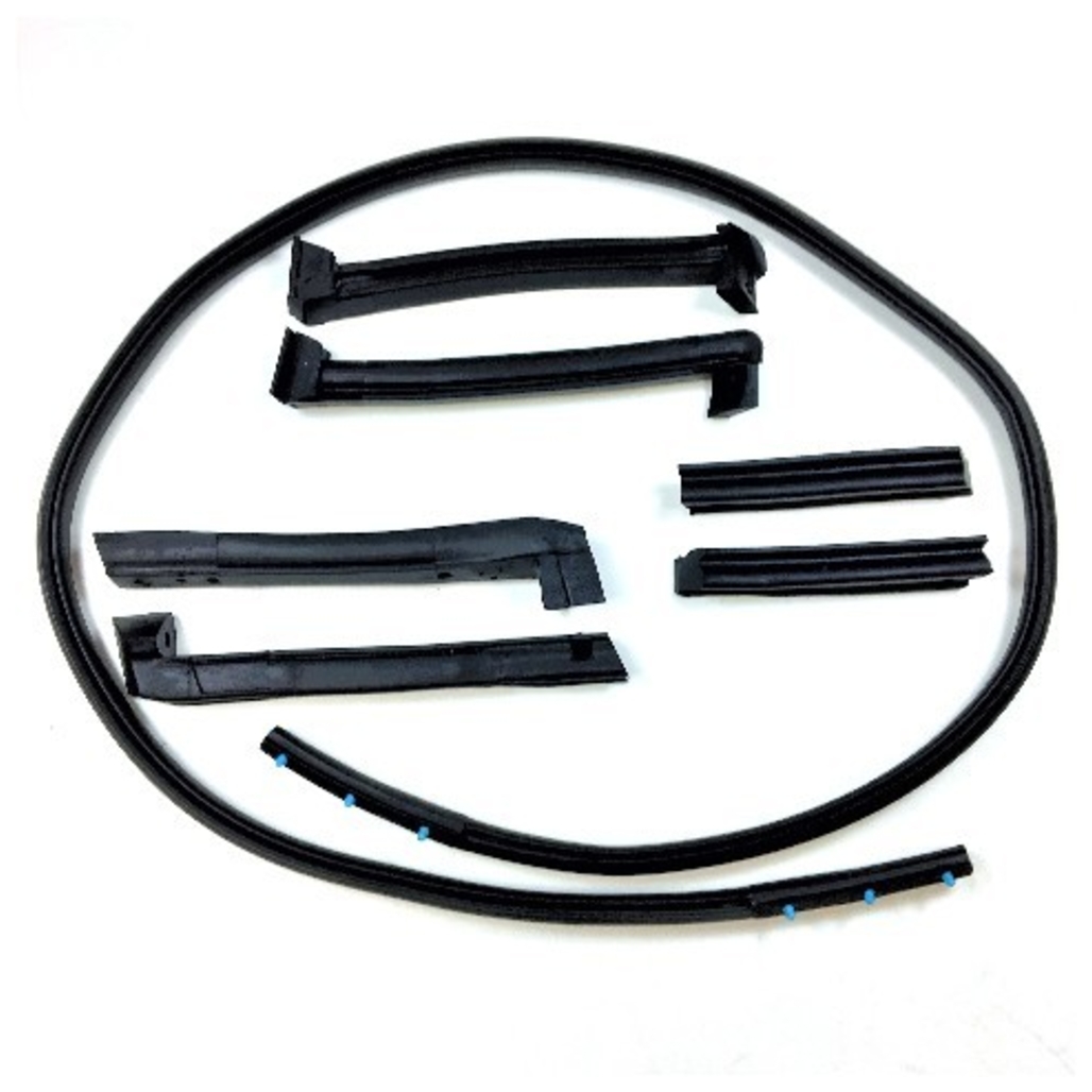 Window Sweeps Felt Kit Belt Line Weatherstrip for 1986-1996 Chevrolet Corvette - Front & Rear - 7 Pieces - USA Made