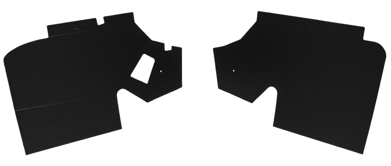 Trunk Side Panel Board for 1969-1970 Buick Riviera 2-Door Rear Black 2 pieces