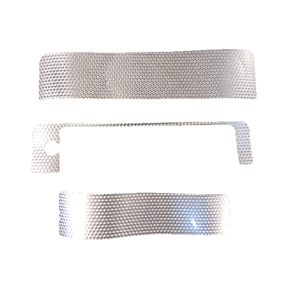 Dash Cover Insert Trim Engine Turned Aluminum Cluster, 3pc for 73-77 AMC Gremlin