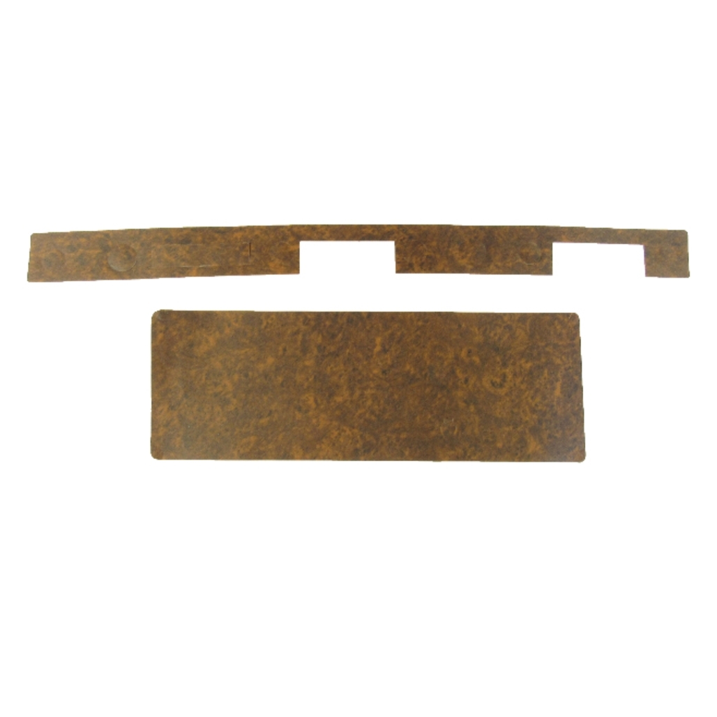 Dash Cover Insert Trim Elm Burl Vinyl w/ AC & Column Shift 2pc for 67 Bonneville