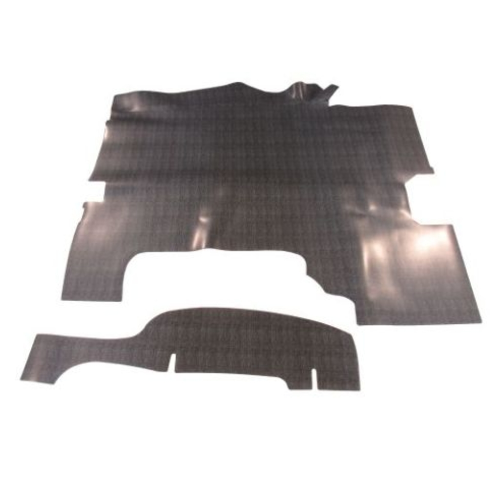 Trunk floor mat cover for 1957 Pontiac Bonneville and Star Chief Convertible, US-made rubber material, 2-piece kit.