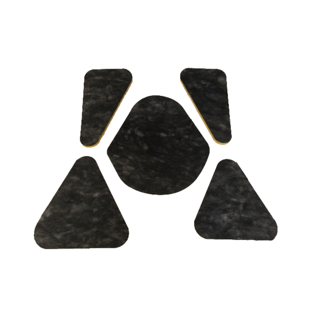 1966 Buick Wildcat LeSabre Yellow Fiberglass Hood Insulation Pad Heat Shield Kit for Front Area - 5 Pieces