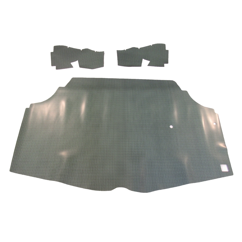 Trunk floor mat cover for 1965 Buick Electra 225 Aqua, 3-piece kit, rubber material, US-made, OEM quality replication.