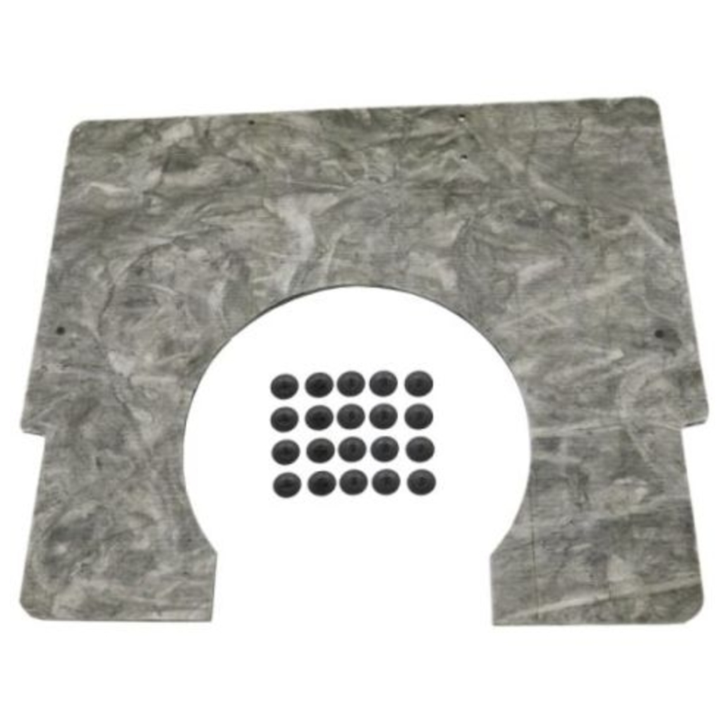 1967-69 Chevrolet Camaro Fiberglass Hood Insulation Pad Heat Shield in Gray, US-made for Noise Reduction & Paint Protection.