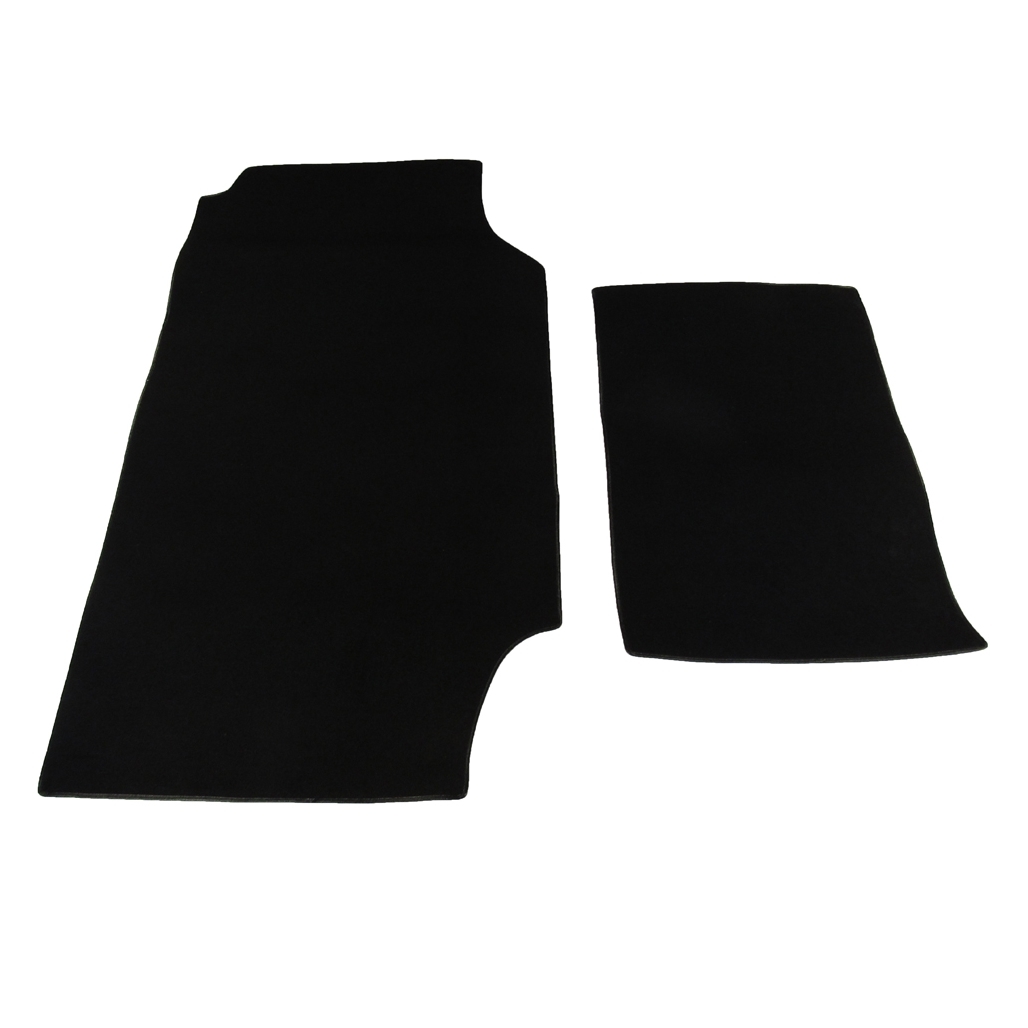 Trunk Floor Mat Cover for 1967-1968 Chrysler Imperial Hardtop, Black Carpet Material, Made in USA.