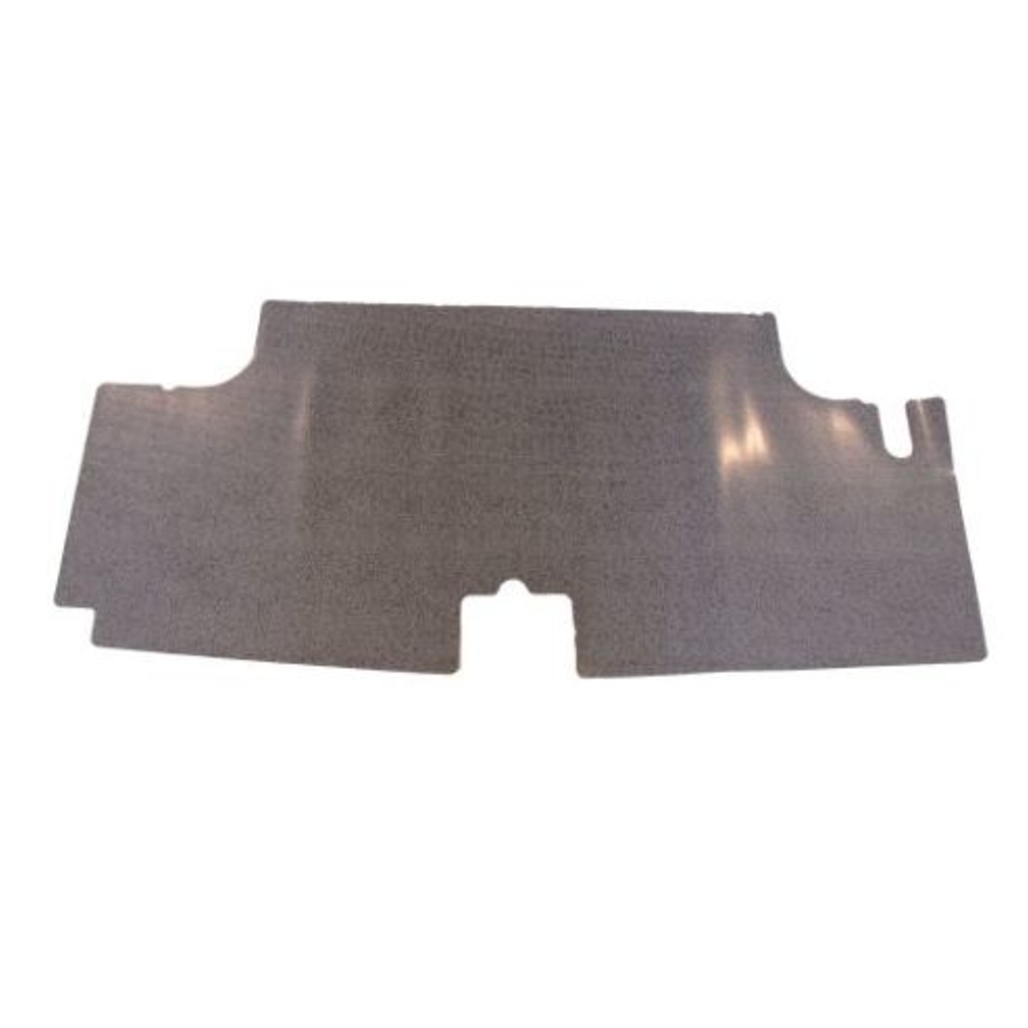 Trunk Floor Mat Cover for 1970-1974 Plymouth Cuda Hardtop, Gray Rubber Material, US Manufactured, OEM Quality Replication.