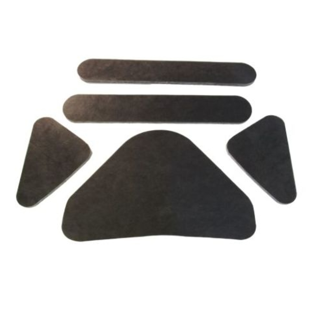 1961-1963 Ford Thunderbird Gray Hood Insulation Pad Heat Shield Fiberglass Front 5-Piece Kit - Reduce Engine Noise & Heat,