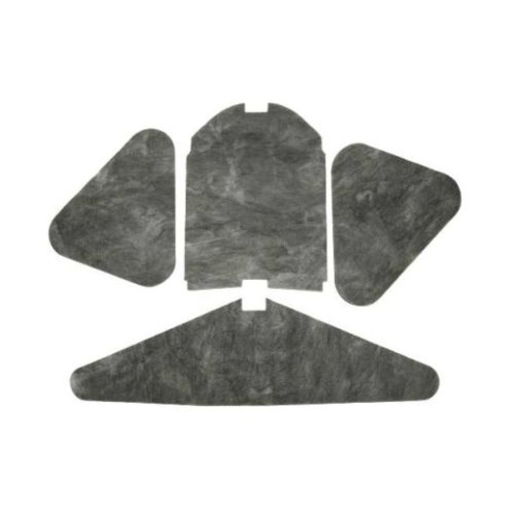 Fiberglass Hood Insulation Pad Heat Shield for Ford Galaxie 1971-1972, Gray/Black Front Cover Kit