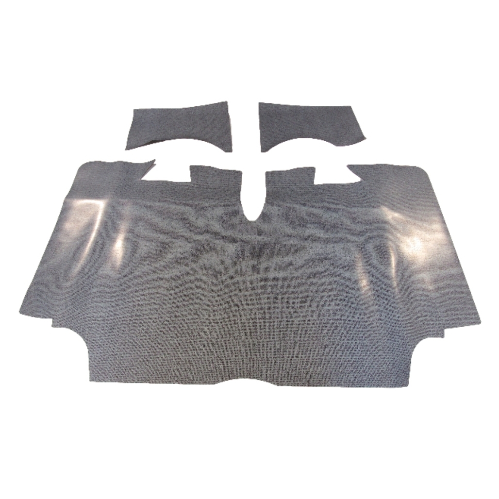 Trunk Floor Mat Cover for 1959 Edsel Corsair and Ranger Hardtop, Gray Rubber Material, 3pc Set, Made in USA.