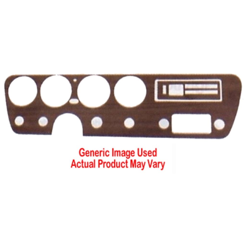 Dash Cover Insert Trim for 65 Pontiac GTO Wood Veneer w/Air Aluminum Backer 2pc