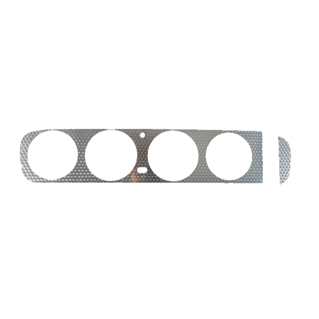 Dash Cover Insert Trim w/ A/C for 1965 Pontiac GTO Aluminum Standard Front 2 pcs