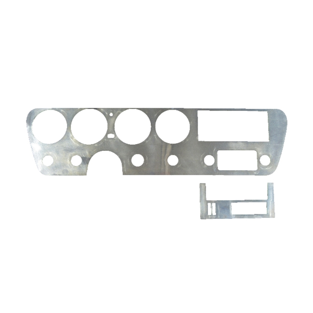 Dash Cover Insert Backer w/ A/C for 66 Pontiac GTO Aluminum Standard Front 2 pcs