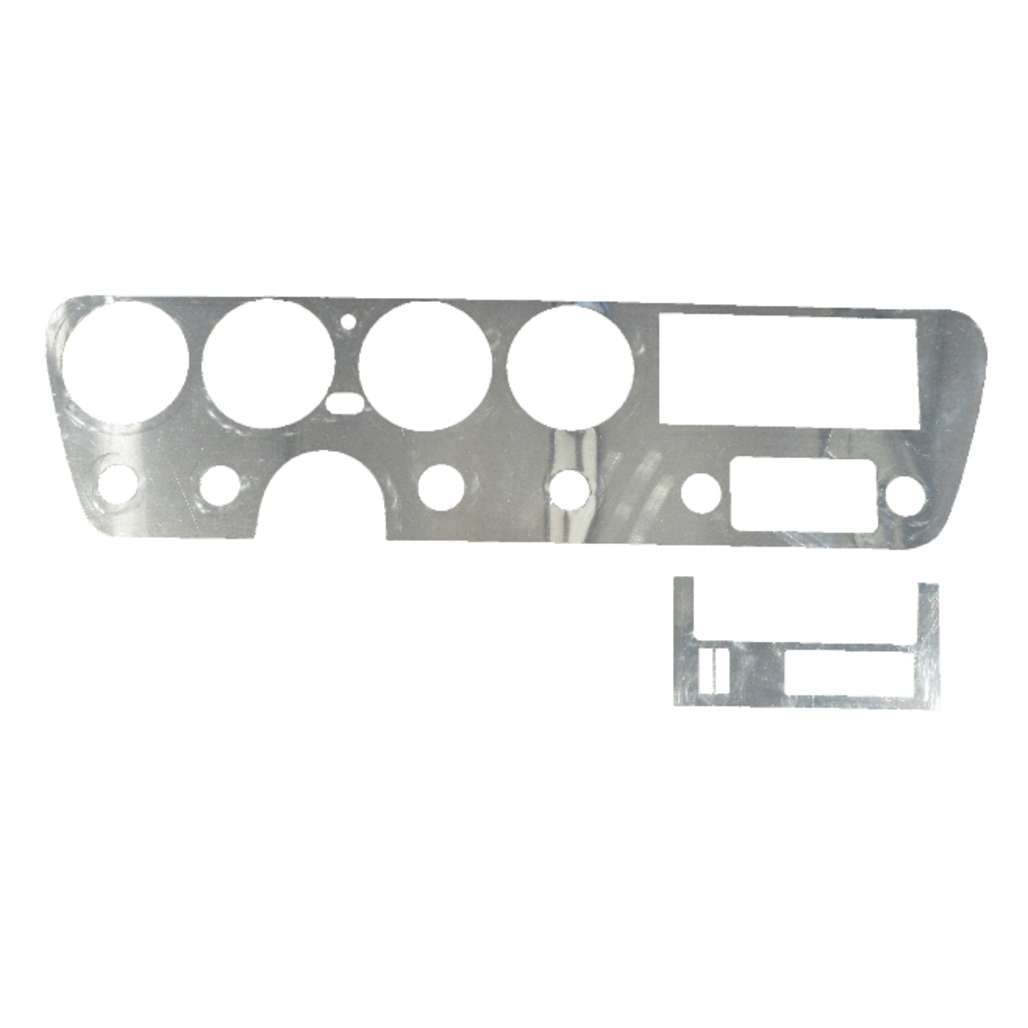 Dash Cover Insert Backer w/ A/C for 67 Pontiac GTO Aluminum Standard Front 2 pcs