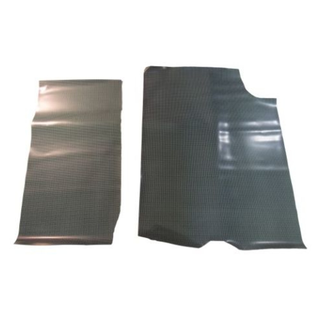 Trunk Floor Mat Cover for 1964-1966 Pontiac GTO Hardtop, Aqua Houndstooth Rubber Material, 2pc Set, US-made