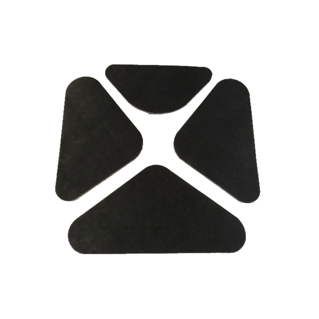 1962-1965 Chevrolet Chevy II Gray Fiberglass Hood Insulation Pad Heat Shield for Front Area - 4pcs Kit