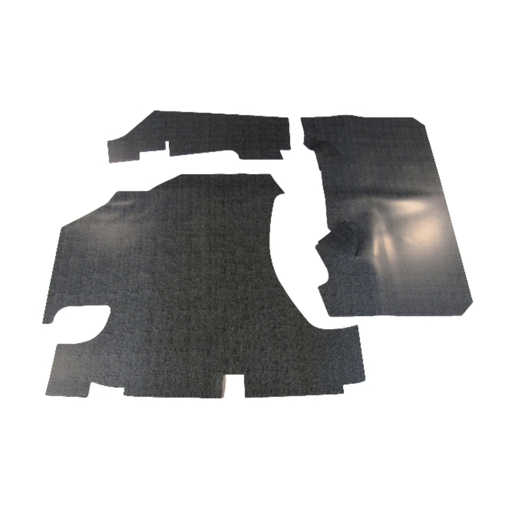Trunk Floor Mat Cover for 1958 Pontiac Starchief, Super Chief 2 Door Rubber 3pc, designed for precise fit and durability.