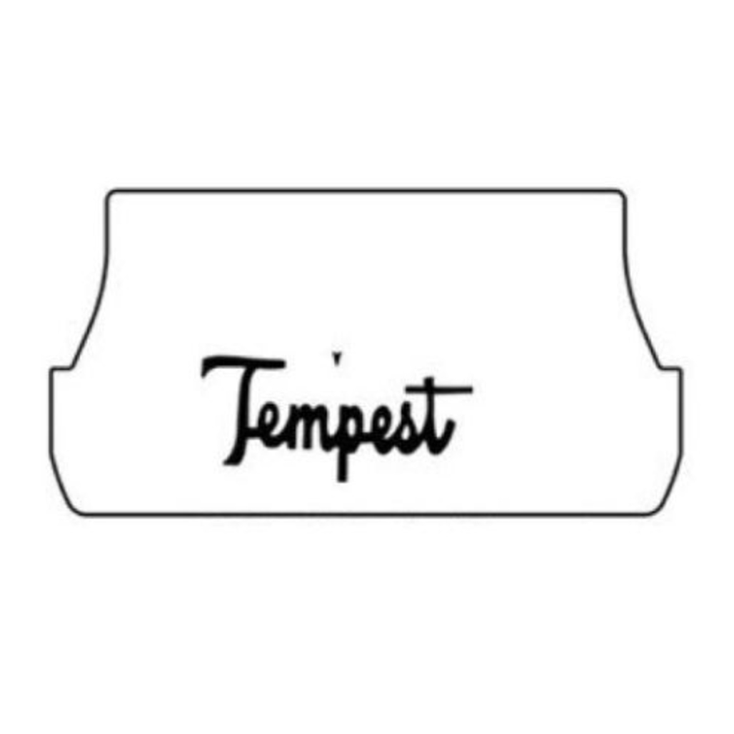 Trunk Floor Mat Cover for 62-63 Pontiac Tempest, LeMans, Red Houndstooth Rubber, Convertible Body Style