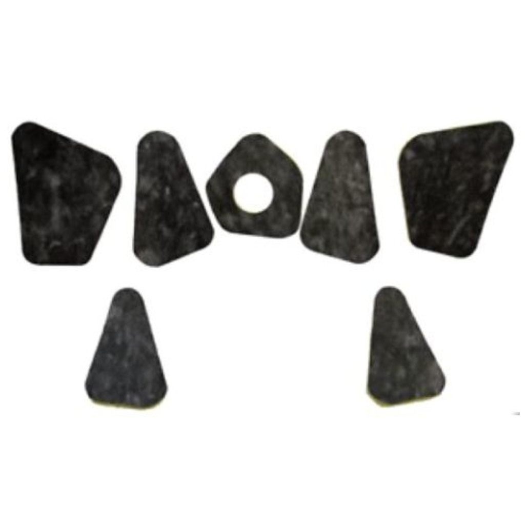 1968-1972 Buick Skylark Yellow Fiberglass Hood Insulation Pad Heat Shield Front 7-Piece Kit for Engine Noise Reduction