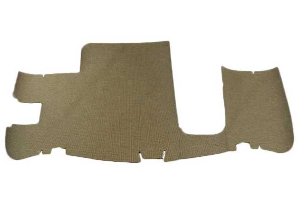 Trunk Floor Mat Cover for 1951-1953 Packard Patrician 2-Door Hardtop Brown Tweed, front area, brown tweed carpet, replica.