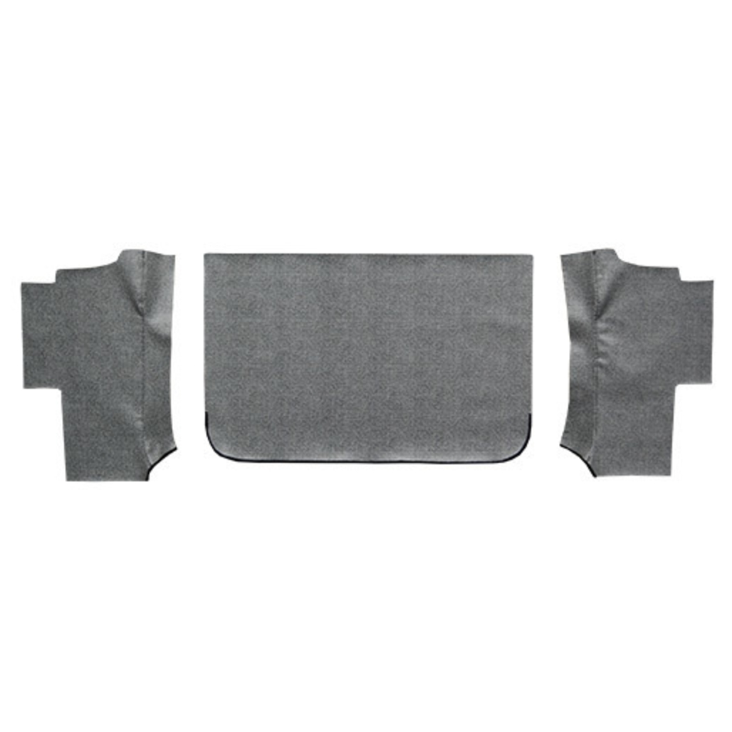 Trunk mat for 1965 Mercury Montclair Fastback 2DR, molded fleece, complete 3-piece set, automotive-grade carpet.