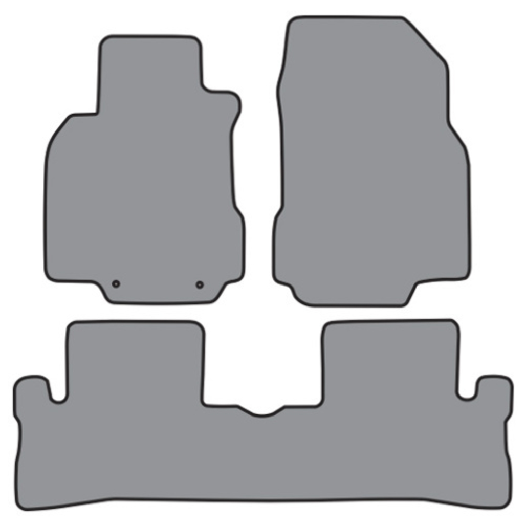 Floor Mats for 2009-14 Nissan Cube Molded Cutpile Frts & Rr Complete 3Pc