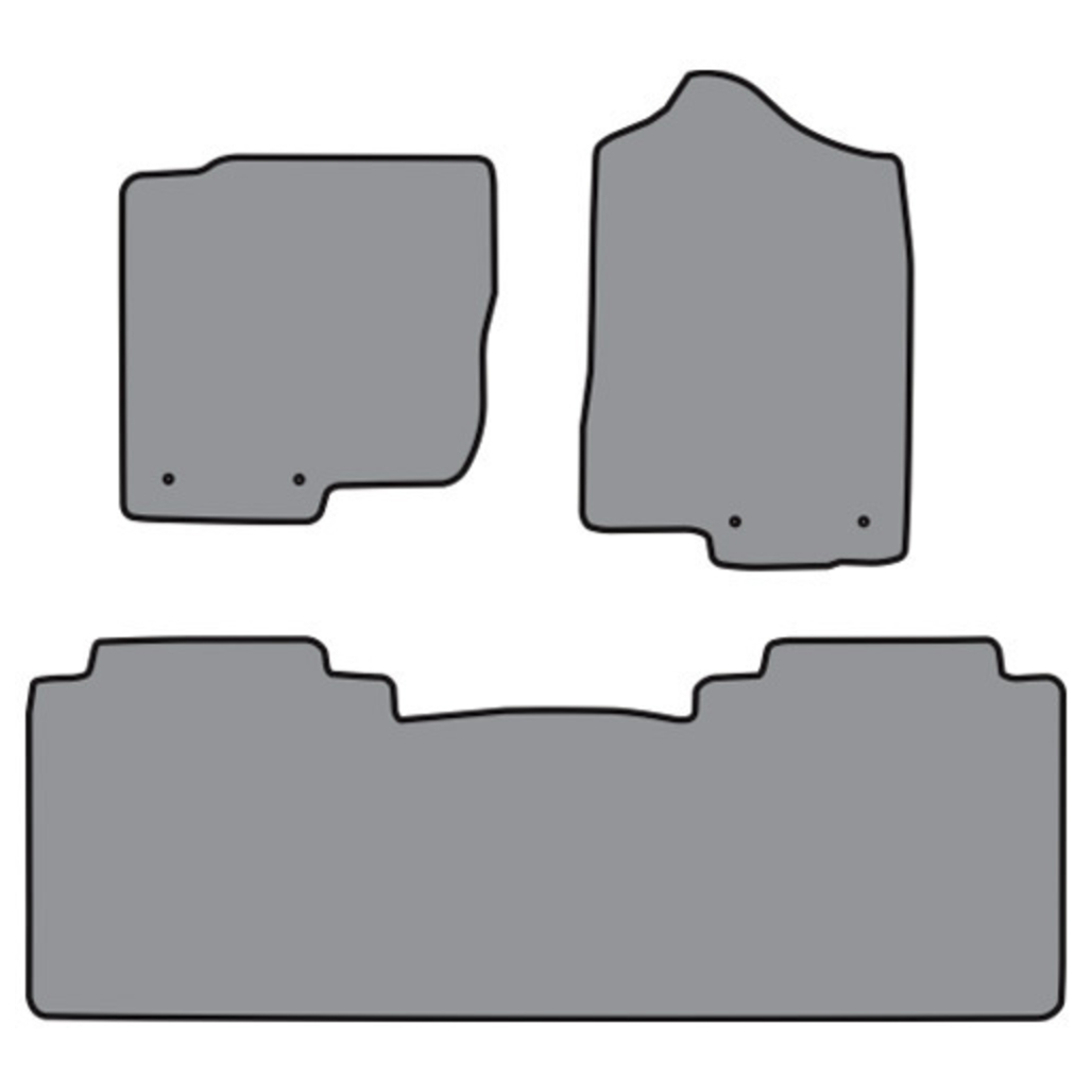 Floor Mats for 2017-18 Nissan Titan Crew Cab Molded Cutpile Frts & Rr 3Pc