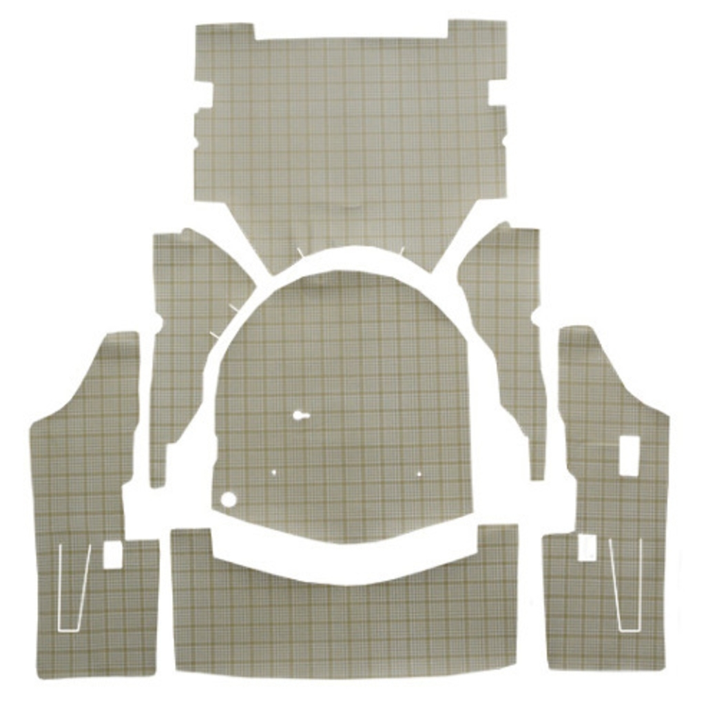 Trunk Mat for Classic 1959 Ford Galaxie 2DR Hardtop, Die Cut Fleece 7Pc Kit, US-Made OEM Style Carpet