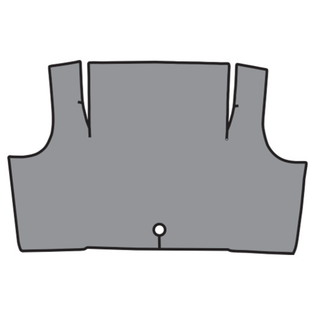 Trunk Mat for 1967-1968 Mercury Cougar Coupe, Die Cut Vinyl, Complete 1Pc, Interior Carpet, US-made, OEM Quality Replication.