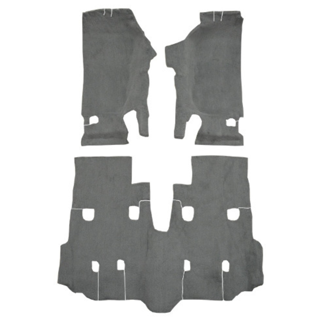 Carpet for Jeep Wrangler 4DR Unlimited Passenger Area, Molded Style, US-made Automotive-Grade Material.