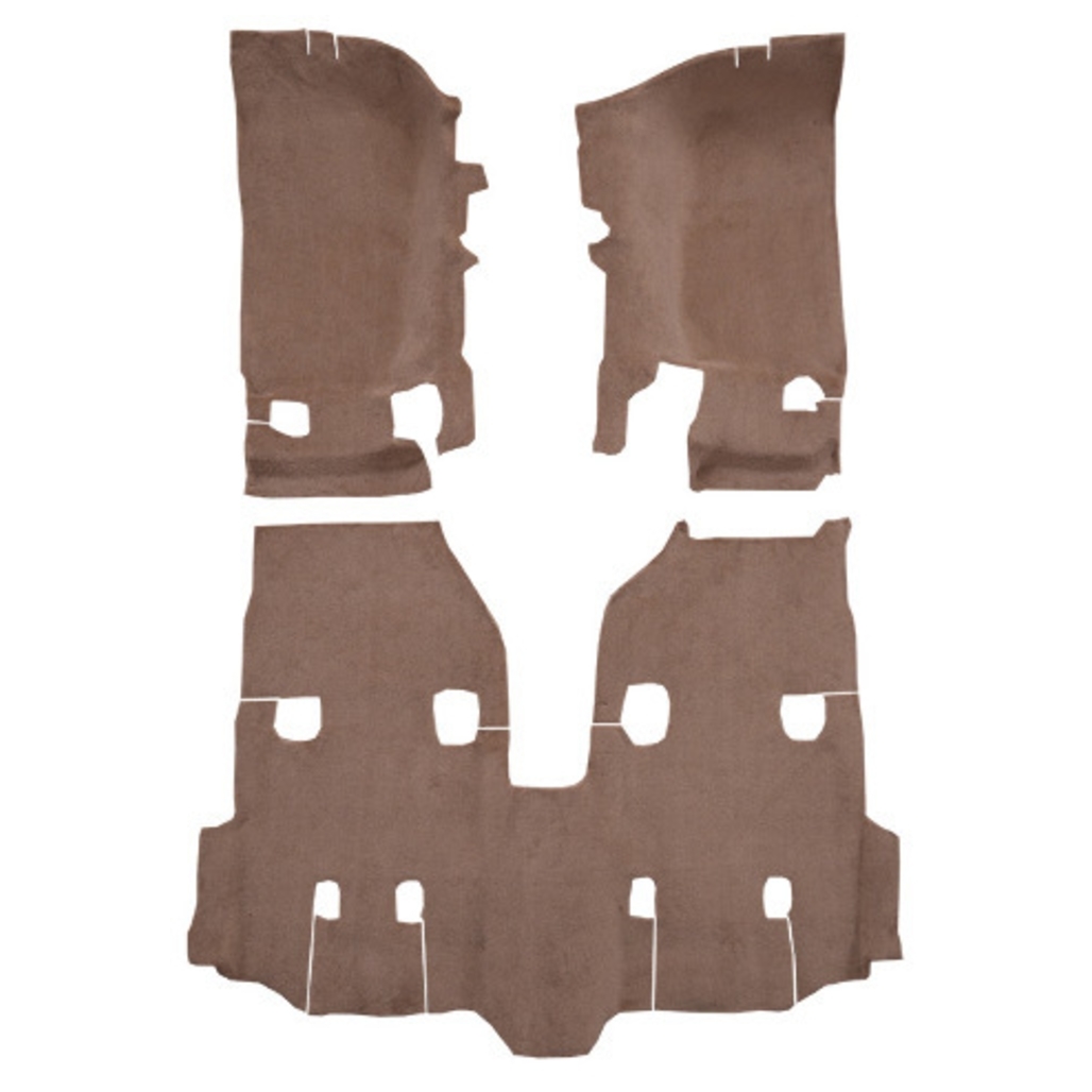 Carpet for Jeep Wrangler Unlimited Pass Area 4DR Cutpile, Molded Style, US-made Automotive-Grade Replacement Flooring Kit.