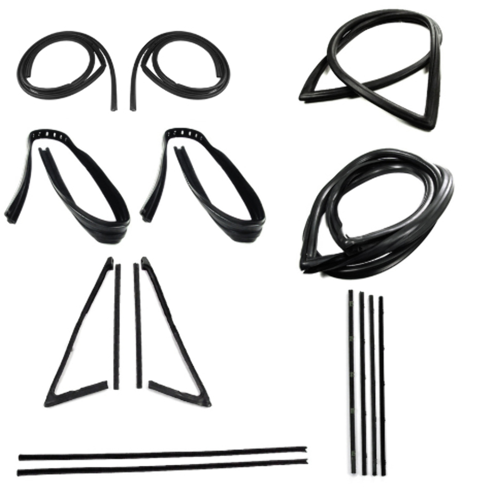 Weatherstrip Seal Sweeps Channel Kit for Chevrolet GMC 1967 Door Weatherstrip, Upper Channel, Vent Seal, Rear Window Seal.