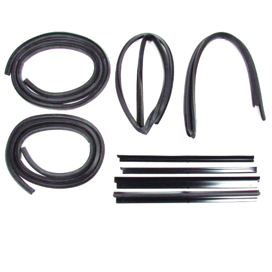 Door Seal Window Sweeps Channel Kit for Chevrolet, GMC 1967-1972 - Black Bead - Left & Right Front Doors - Made in the US