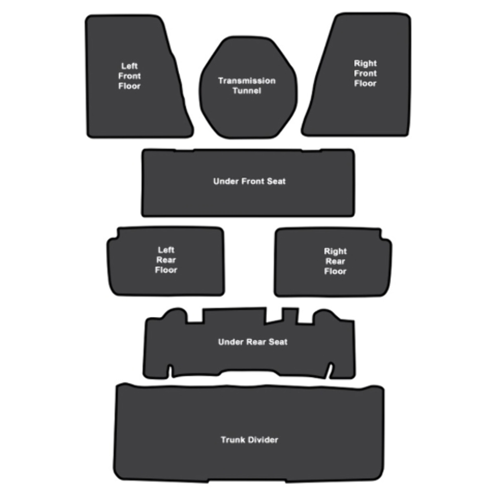 Insulation Sound Deadener Kit for 1962-1967 Chevrolet Chevy II 8pc EVA Insulation Sound Deadener Kit for 1962-1967 Chevrolet Chevy II 8pc EVA