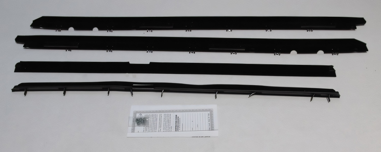 Chevrolet Corvette Window Sweeps Felt Kit Belt Line Weatherstrip for Coupe 1990-1995 - Authentic 4pcs
