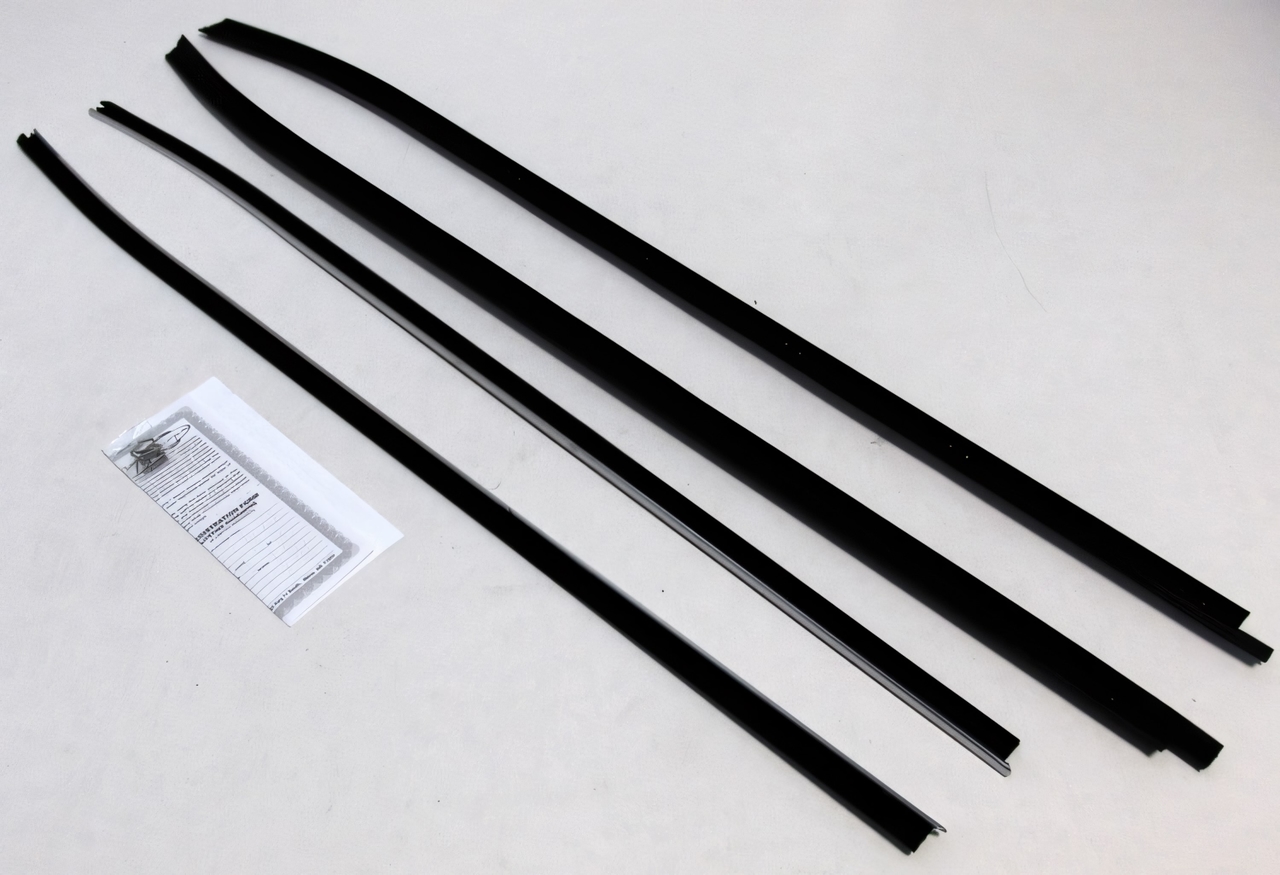 Window Sweeps Felt Kit Belt Line Weatherstrip for 1971-1973 Ford Mustang Front Left Right Black