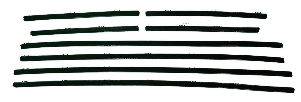 1965-1969 Chevy Corvair Convertible Window Sweeps Felt Kit - 8 Piece OEM Quality Weatherstrip Set for Vintage Vehicles