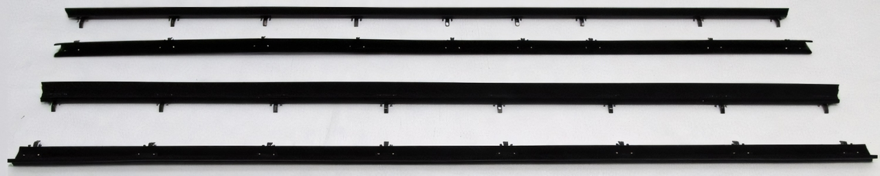 Window Sweeps Weatherstrip for Ford Fairmont Front Left Right 4 pcs Black Kit - Vintage Car Belt Line Weatherstrip Kit