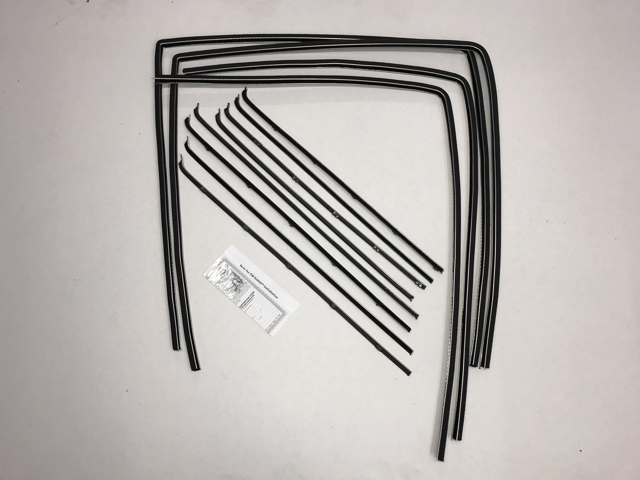 Window Sweeps Felt Kit for Chevrolet Deluxe 2 Door Wagon, USA Made - Authentic 14 Piece Weatherstrip Set to Reduce Rattling