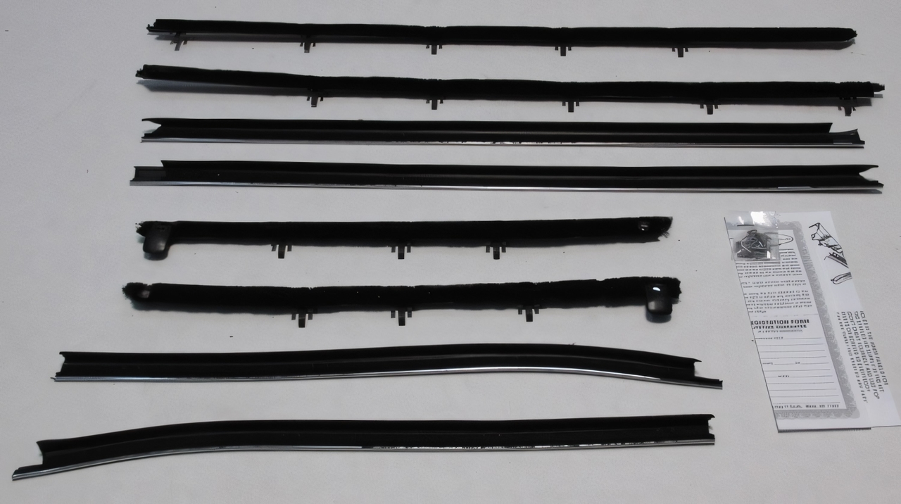 Window Sweeps Felt Kit Belt Line Weatherstrip for 1968 Oldsmobile Cutlass Convertible - Authentic OEM Quality, Made in USA