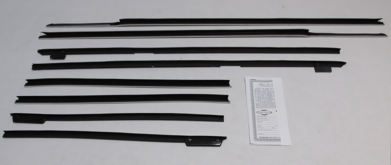 Window Sweeps Felt Kit for Pontiac Bonneville 2 Door Convertible - OEM USA Made, Front Rear Left Right Inner Outer Area