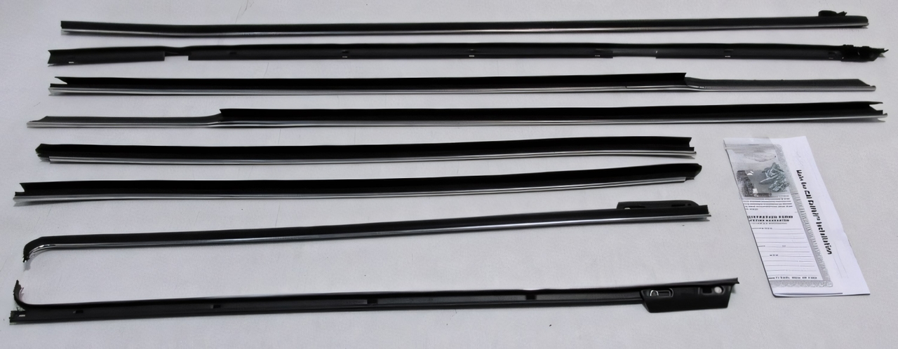 Window Sweeps Felt Kit for Buick Lesabre 2 Door Hardtop - OEM USA Made, Authentic Weatherstrip Seal Set of 8 Pieces