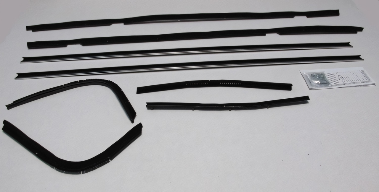 Window Sweeps Felt Kit for Ford Thunderbird 2 Door Hardtop - OEM Quality, Front Rear Left Right Inner Outer Area Coverage